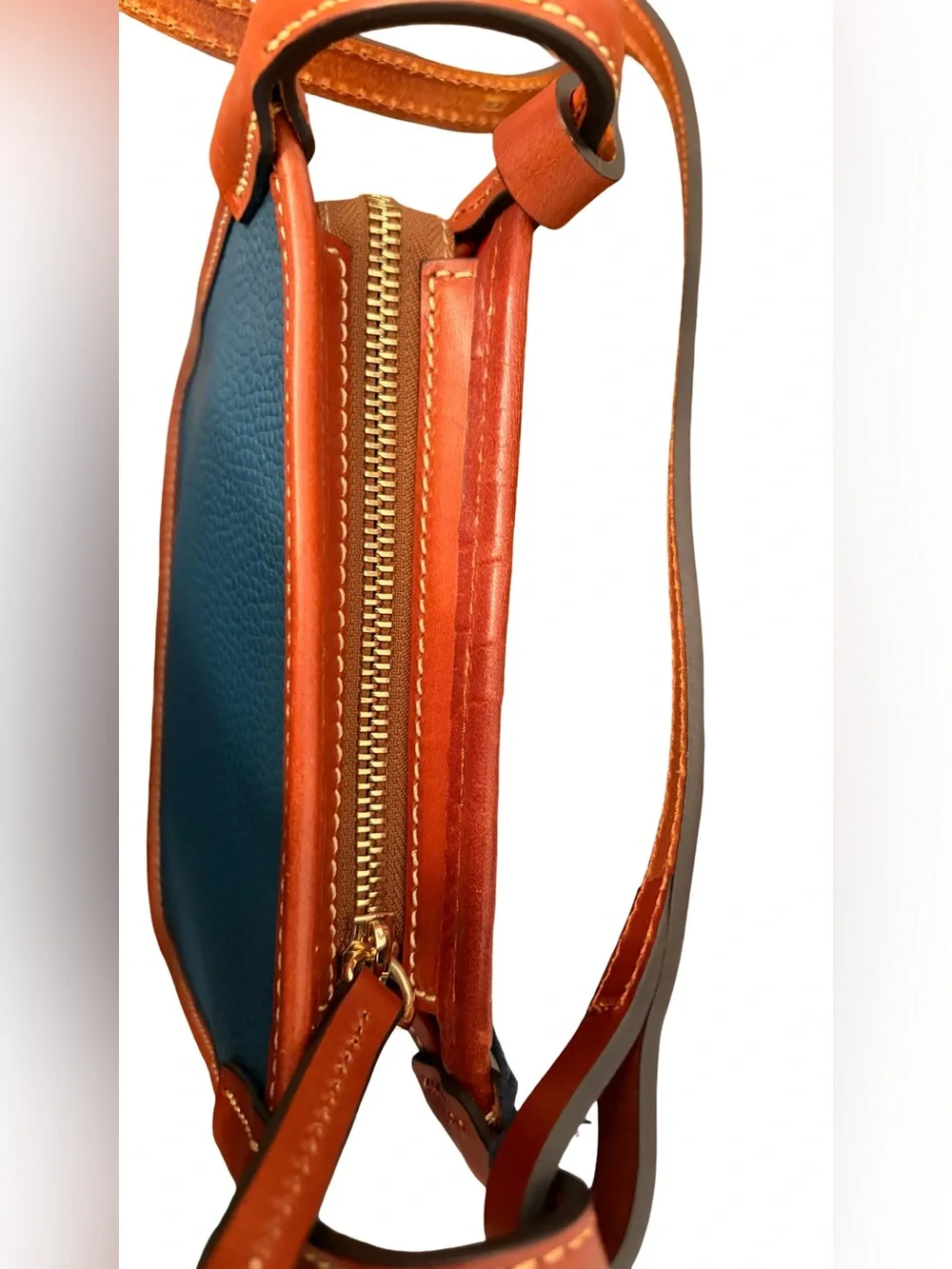 Dooney & Bourke Pebble Grain Letter Carrier Crossbody Forest Green NWT